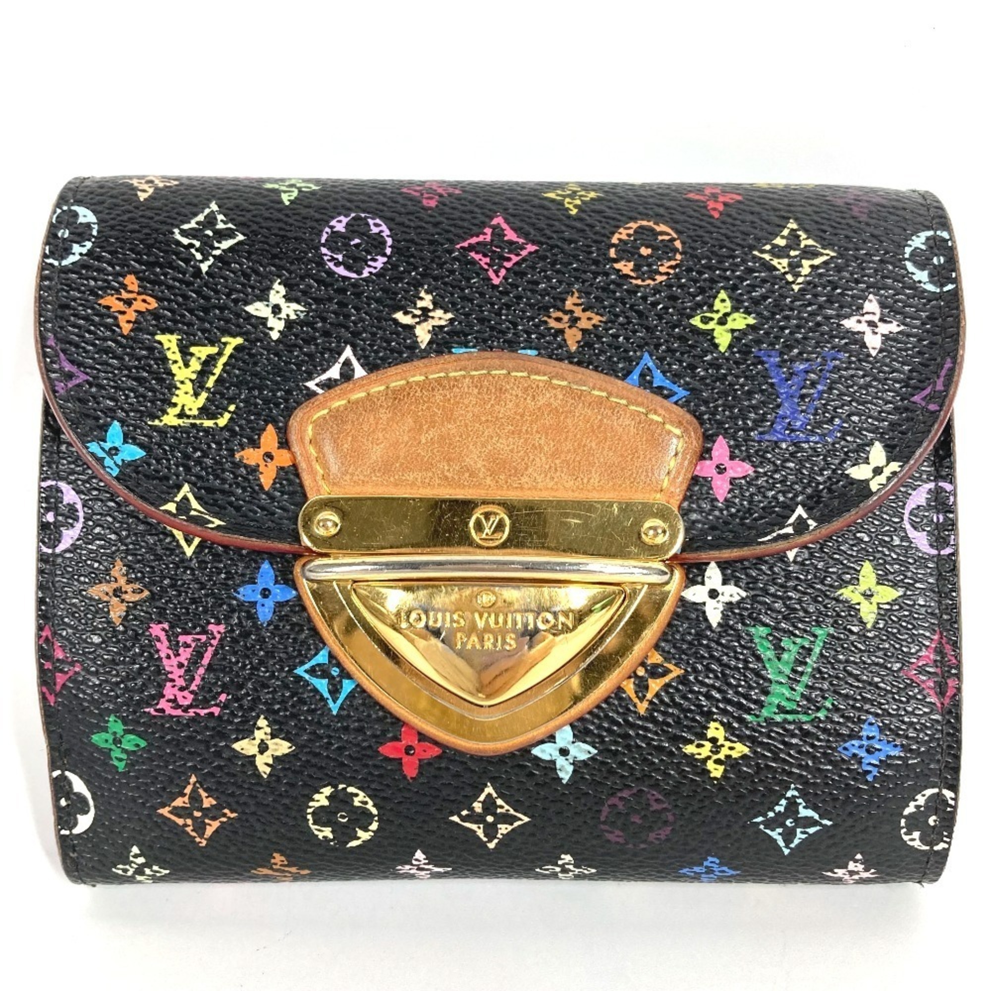 Louis Vuitton M60283 Monogram Multicolor Portefeuille Joy Wallet, Compact Tri...